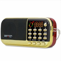 插卡u盘便携式外放小音箱迷你音响老人收音机多功能老年晨练|升级版送16g+5000歌戏评曲目