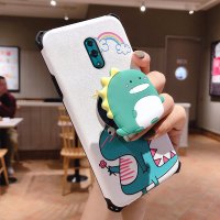 恐龙四角情侣磨砂硅胶套挂绳opporenoz新款手机壳reno2可爱女超薄卡通小0pp0个性创意opporeno防摔全包