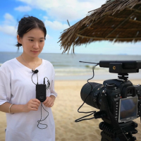 小蜜蜂街头无线采访话筒手机单反dv户外拍视频录音设备领夹麦克风