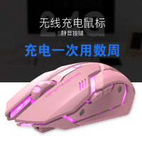 火银狐静音无线可充电式鼠标女生可爱适用苹果华硕联想笔记本电脑