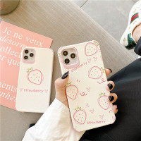 韩风ins手绘草莓iphonexsmax苹果11手机壳iphone11pro全包防摔8plus夏日清新7plus软壳苹果