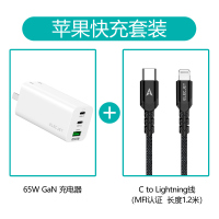 电友65W氮化镓充电器X21快充头GaN苹|苹果快充套装丨氮化镓充电器+1.2米电友苹果MFi认证C-L线
