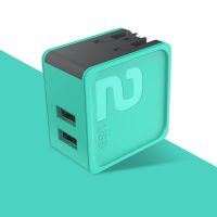 ROCK手机快充充电器苹果安卓通用插头小米华为万能充电头多口闪充|【方糖】双口绿色2.4A