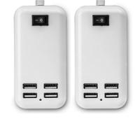 多口usb充电器头4口USB多接口多用适用安卓苹果华为手机平板通用|2个29.9元4口3A带电源线充电器