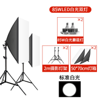 摄力派LED直播支架补光灯主播美颜嫩肤手机网红室内|【双灯】灯箱+85瓦LED白光蘑菇灯泡+2米灯架