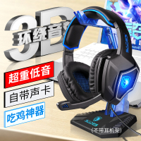赛德斯狼灵吃鸡绝地求生专用电竞游戏耳机头戴式7.1 lol英雄联盟有线usb台式笔记本电脑用耳麦带麦话筒cf网吧