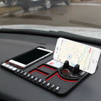 创意汽车车载手机防滑垫导航手机支架仪表台置物垫耐高温