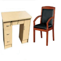 心业1.6米免漆饰面办公桌皮面斜扶手椅XY-MBGZY16办公桌椅套装  此产品单件不出售批量请联系客服