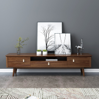 怡红院 电视柜 北欧实木电视柜现代简约影视柜客厅胡桃木电视柜 组装