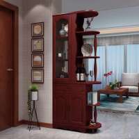 怡红院 玄关柜 实木间厅柜酒柜隔断柜现代中式小户型客厅经济型门厅玄关柜