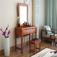 怡红院 梳妆台 全实木梳妆台简约中式经济型梳妆台伸缩小户型化妆桌收纳柜一体