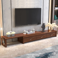 怡红院 电视柜 实木简约可伸缩北欧现代橡木家用储物柜组合小户型客厅家具
