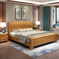 怡红院 床 进口橡胶木现代简约双人床1.8米1.5米高箱储物卧室婚床