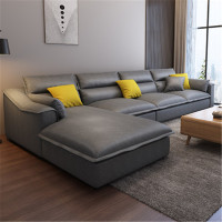 怡红院 沙发 布艺沙发客厅整装大小户型乳胶现代简约时尚贵妃免洗科技布组合