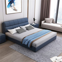 怡红院 床 轻奢卧室现代简约大中小户型双人床北欧真皮床1.8米1.5米经济型皮艺床