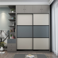 怡红院 衣柜 现代简约型卧室组装推拉门两门组装柜子转角大衣柜