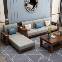 怡红院 沙发 实木金丝胡桃木大小户型中式客厅组合冬夏两用转角储物