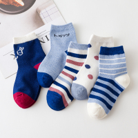 浦斯力条纹圆点五双装 新品童袜可爱