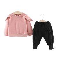 洋气女童套装春秋季儿童翅膀卫衣两件套0一1-3岁小童宝宝秋装衣服