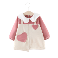 秋季1-3岁儿童长袖条纹假两件背带连衣裙女宝宝秋装洋气裙子