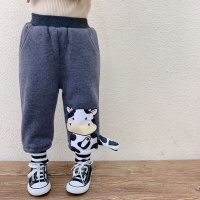 儿童休闲裤子加绒加厚冬季2020新款男女童裤子中小童卡通长裤