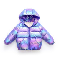 儿童炫彩羽绒服男女童韩版休闲加厚中小童冬装宝宝外套