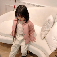 女童冬款外套加厚2020童装宝宝保暖上衣儿童柔软PU皮夹克外套