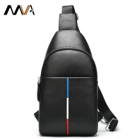 MVA 新款胸包防盗男士胸包韩版休闲复古男士单肩包头层牛皮胸包