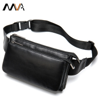 MVA 新款羊皮胸包真皮百搭单肩斜挎小软包潮手机户外休闲腰包 8940