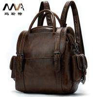 MVA 双肩背包复古男女通用包盖式手提单肩包9546
