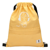 山奇品一定制新款户外双肩帆布背包袋女 个性图案束口袋广告宣传抽绳包