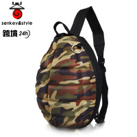 山奇品一bag pack潮流迷彩运动户外男士胸包防水帆布情侣斜跨单肩包