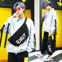 山奇品一 外潮斜挎包超酷风范腰前包大容量斜跨包男