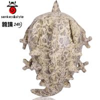 山奇品一新款个性女双层变色龙卡通学生欧美书包蜥蜴男创意PU双肩包