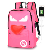 山奇品一微商新款个性牛津布双肩包 减压休闲中学生书包USB户外旅游背包