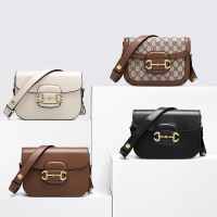 姿瑟2020新款春夏腋下包复古马衔扣马鞍包包高级感小众包包老花斜挎包