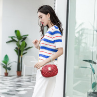 姿瑟94菱格链条斜包包斜跨小圆包单肩女包三层拉链包