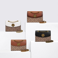 姿瑟包包女2020新款山茶花寇家驰翻盖包百搭女包复古拼色链条小方包