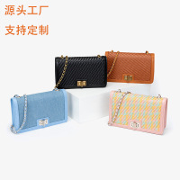 姿瑟2020工厂定制链包包时尚小方包小CK2-70770440-3小编织女包