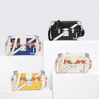 姿瑟2020韩版潮时尚百搭小箱包个性盒子包撞色小方包复古手拿包斜挎包