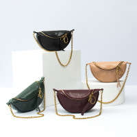 姿瑟网红新款女包2-80150844链条单肩pu饺子包胸包小CK腰包