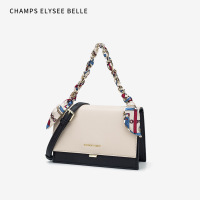 姿瑟小CK包包2020新款撞色时尚单肩包韩版网红斜挎包丝巾链条手提女包