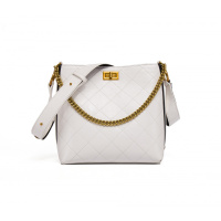 姿瑟包包女2020新款小香桶包韩版菱格包中包简约时尚单肩斜挎女包