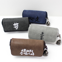 简约创意帆布笔袋男生多功能大容量铅笔盒男孩高中学生大学生用品 网红吃鸡小学生初中生绝地求生文具盒