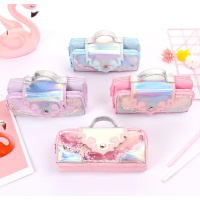 抖音同款流沙网红文具盒笔袋女学生韩版ins女童手提卡通小包包