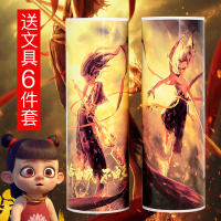 网红文具盒哪吒创意男生大容量小学生铅笔盒流沙抖音同款女孩少女心可爱笔盒初中生多功能学霸个性儿童笔袋