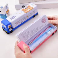 马口铁文具盒带乘法口诀表铅笔盒多功能男女学生汪汪队铅笔盒