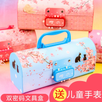 多功能铅笔盒带有密码小学生变形幼儿园文具盒女孩韩创意可爱公主流沙网红初中生韩版1-3-5年级儿童三层少女