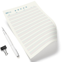 双色英语作业纸小学生英文练习本稿纸初中生默写本子英语测验纸16k四线三格本学生用英语书法草稿纸