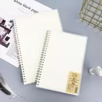 硬面像素画网格笔记本子透明手账线圈本Z横线点阵空白记事本办公学生A5B5方格